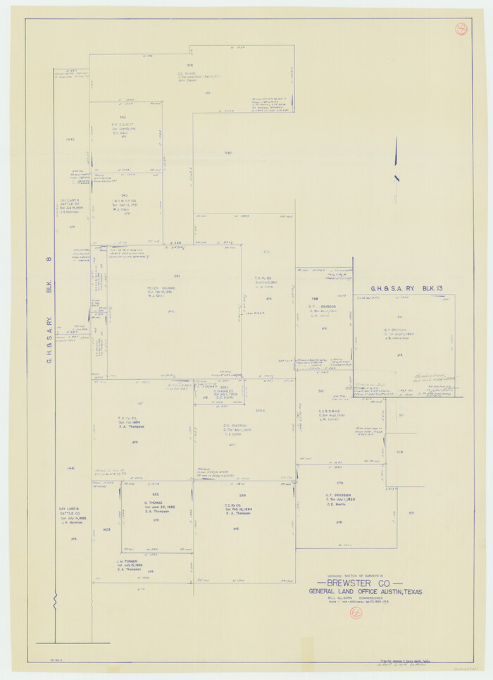 67667, Brewster County Working Sketch 66, General Map Collection