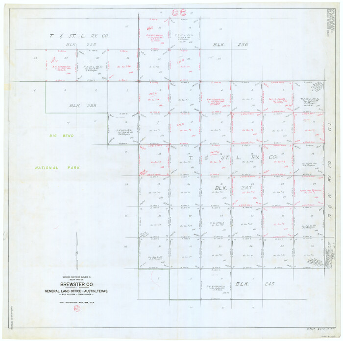 67668, Brewster County Working Sketch 67, General Map Collection