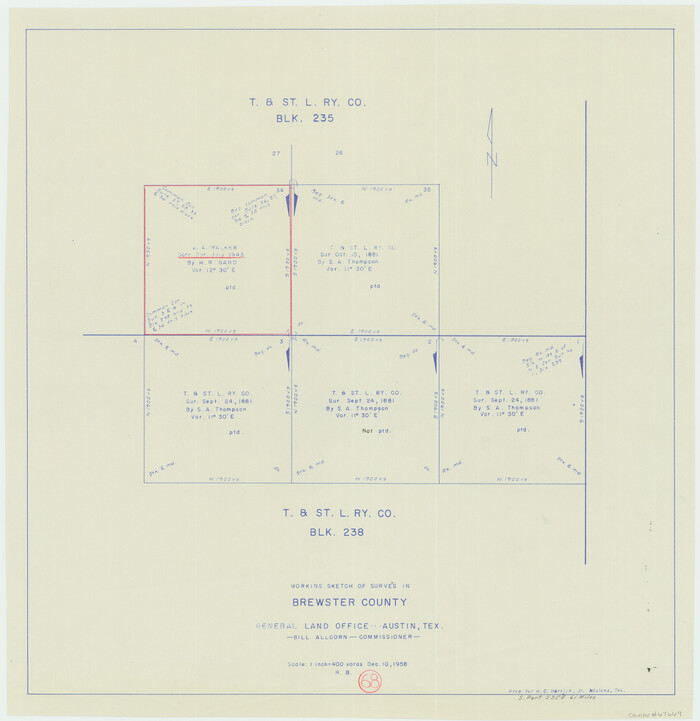 67669, Brewster County Working Sketch 68, General Map Collection