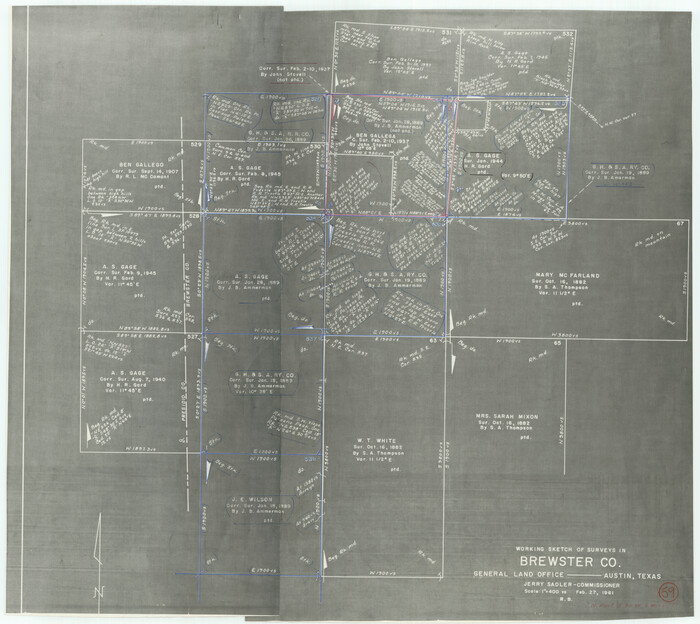67670, Brewster County Working Sketch 69, General Map Collection
