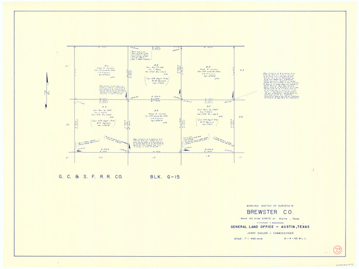 67673, Brewster County Working Sketch 73, General Map Collection