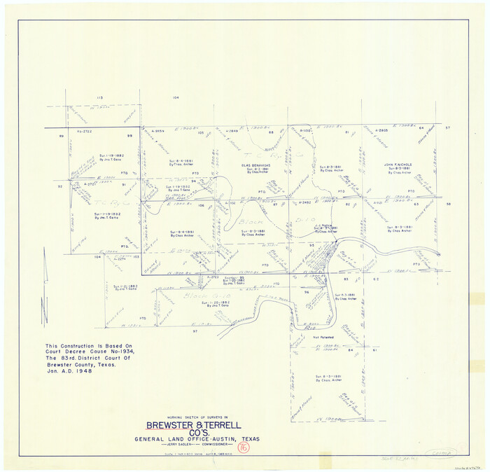 67676, Brewster County Working Sketch 76, General Map Collection
