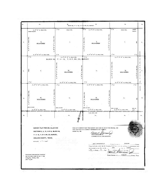 6768, Midland County Rolled Sketch 13, General Map Collection