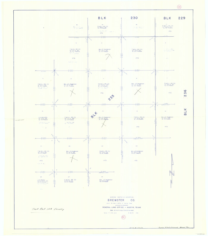 67680, Brewster County Working Sketch 80, General Map Collection