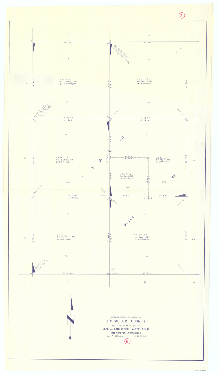 67681, Brewster County Working Sketch 81, General Map Collection