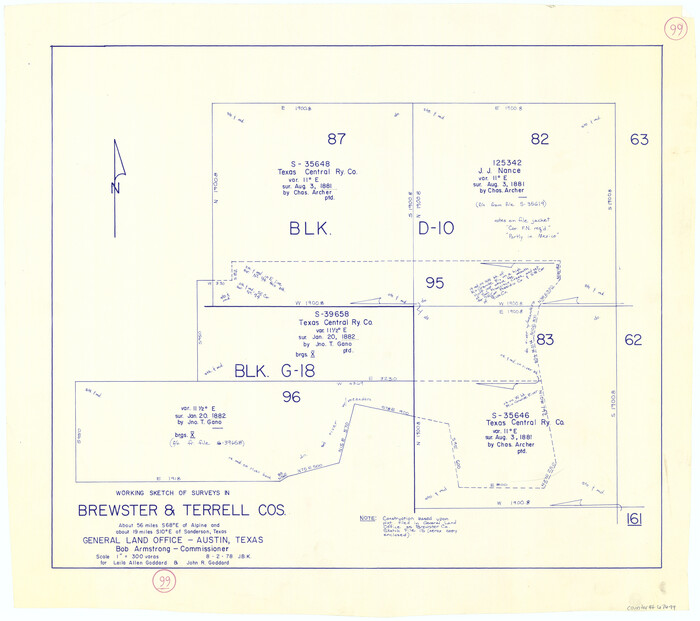 67699, Brewster County Working Sketch 99, General Map Collection