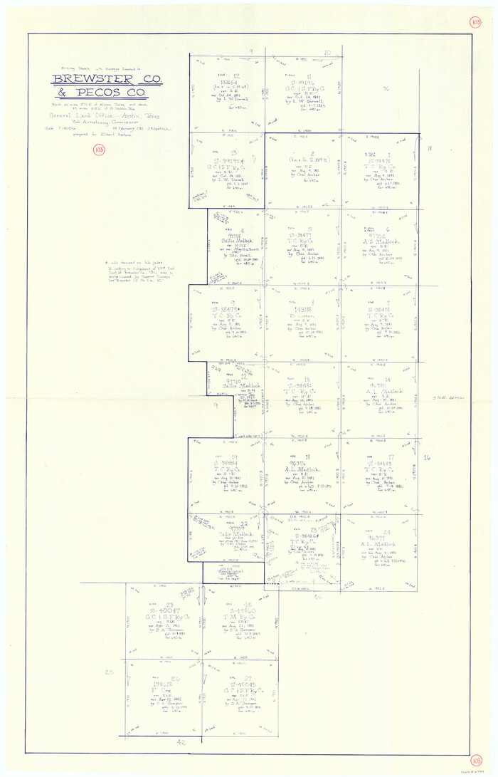 67703, Brewster County Working Sketch 103, General Map Collection