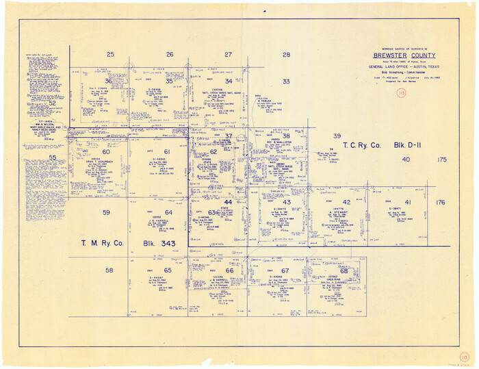 67713, Brewster County Working Sketch 113, General Map Collection