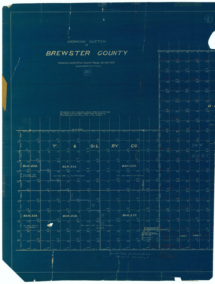 67718, Brewster County Working Sketch 118, General Map Collection