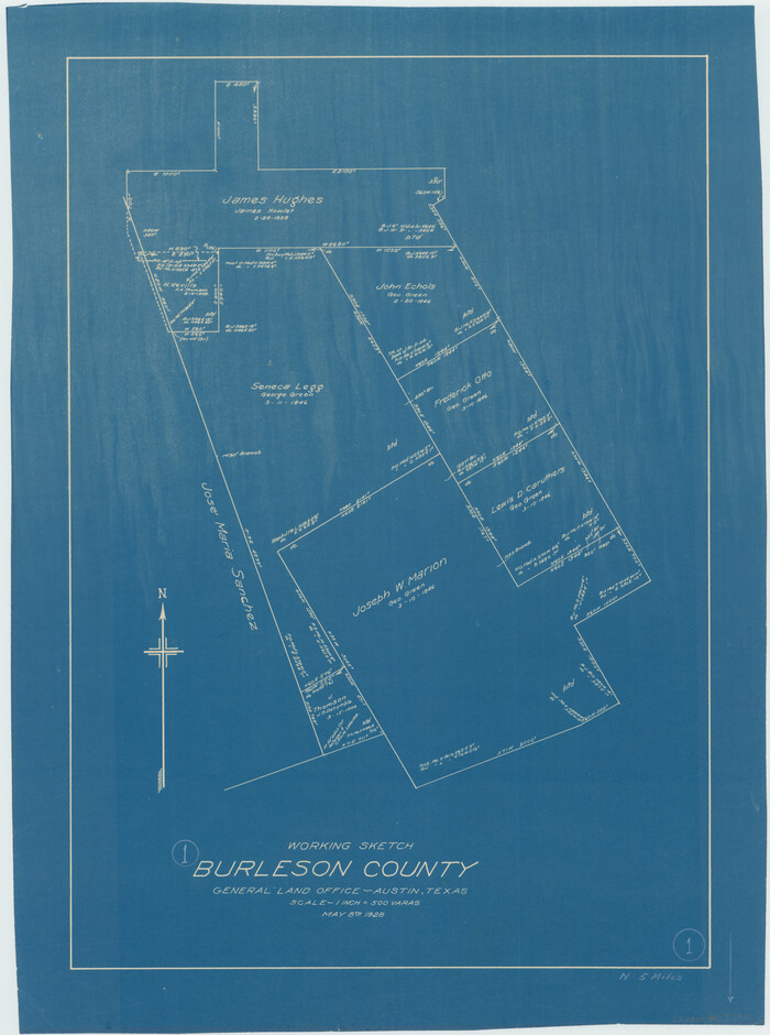 67720, Burleson County Working Sketch 1, General Map Collection
