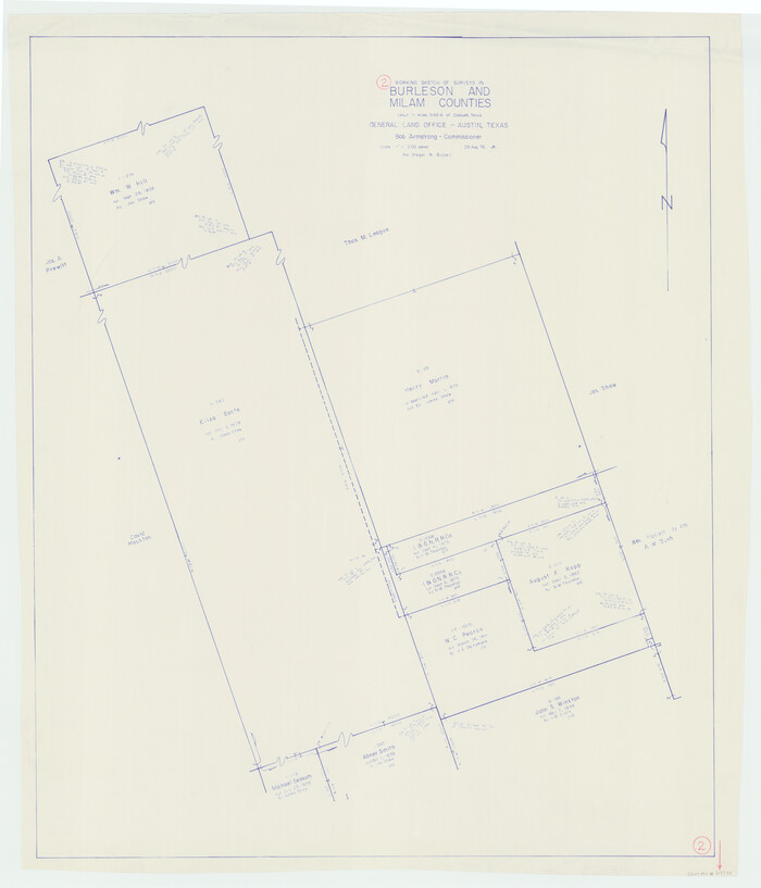 67721, Burleson County Working Sketch 2, General Map Collection