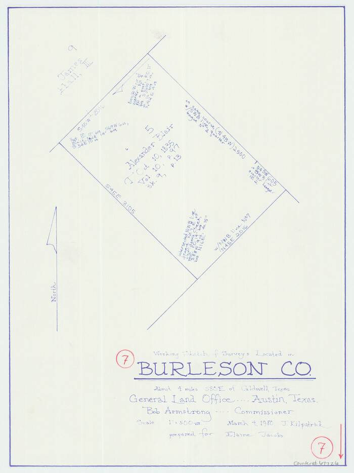 67726, Burleson County Working Sketch 7, General Map Collection