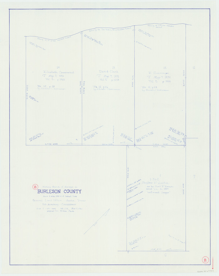 67727, Burleson County Working Sketch 8, General Map Collection