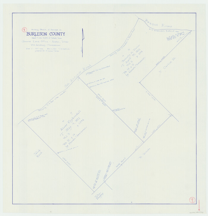 67728, Burleson County Working Sketch 9, General Map Collection