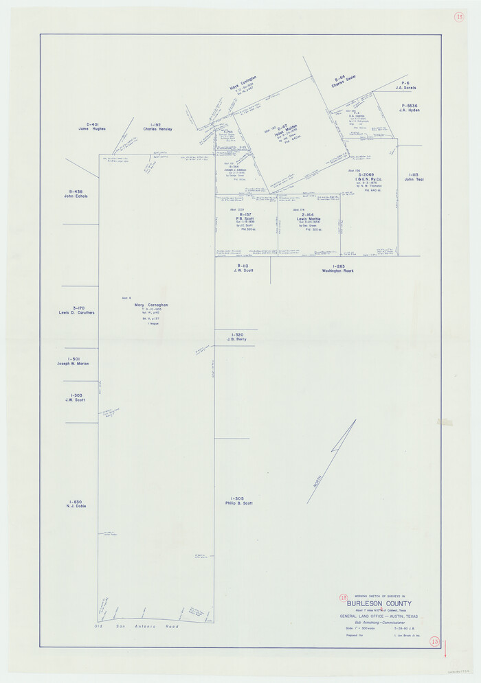 67732, Burleson County Working Sketch 13, General Map Collection