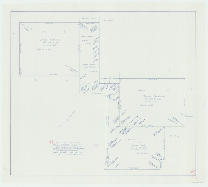67744, Burleson County Working Sketch 25, General Map Collection