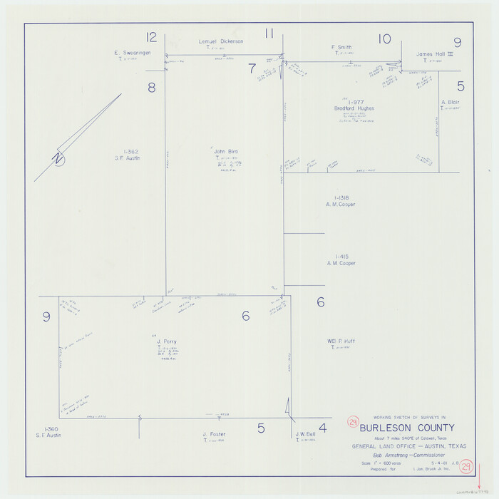 67748, Burleson County Working Sketch 29, General Map Collection