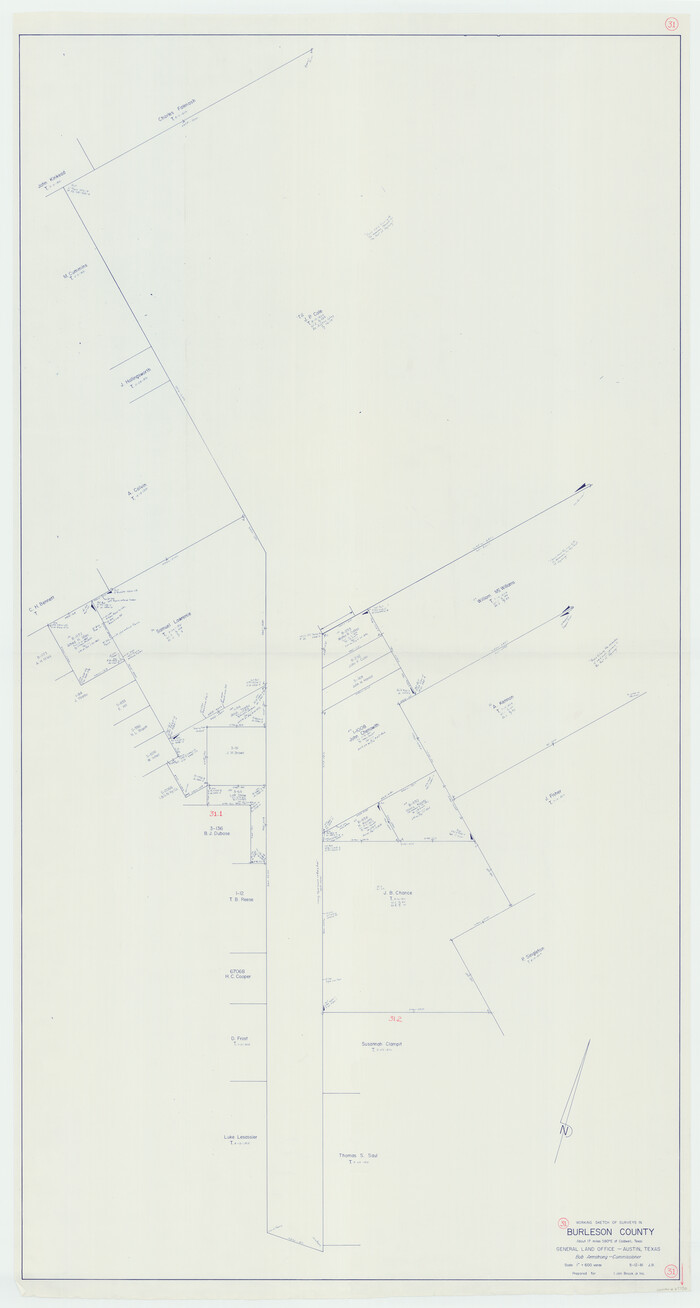 67750, Burleson County Working Sketch 31, General Map Collection