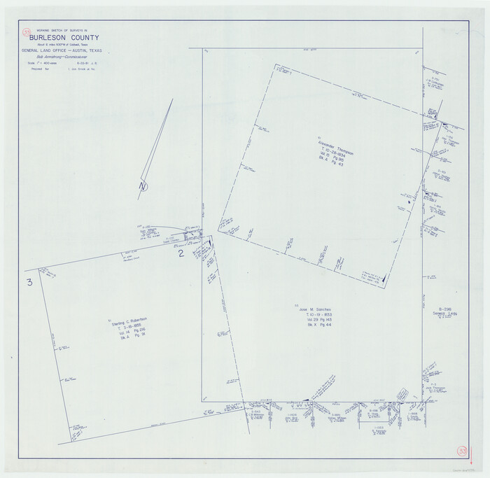 67752, Burleson County Working Sketch 33, General Map Collection