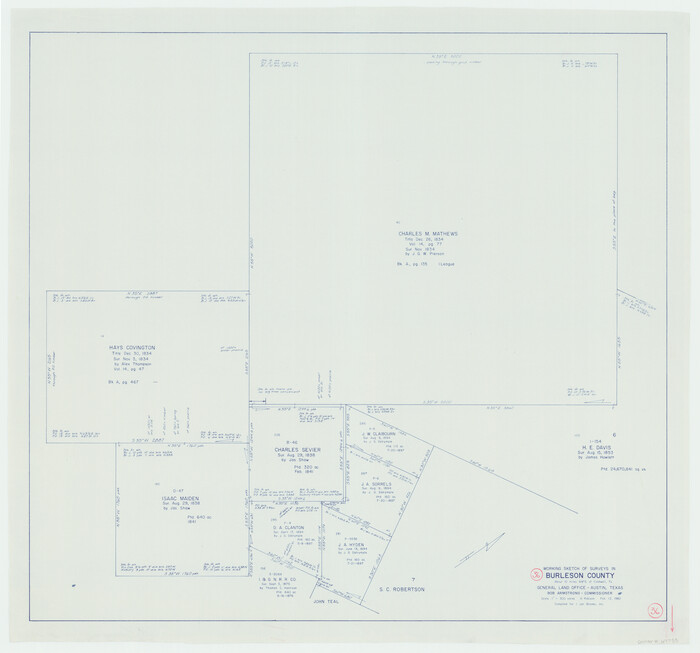 67755, Burleson County Working Sketch 36, General Map Collection