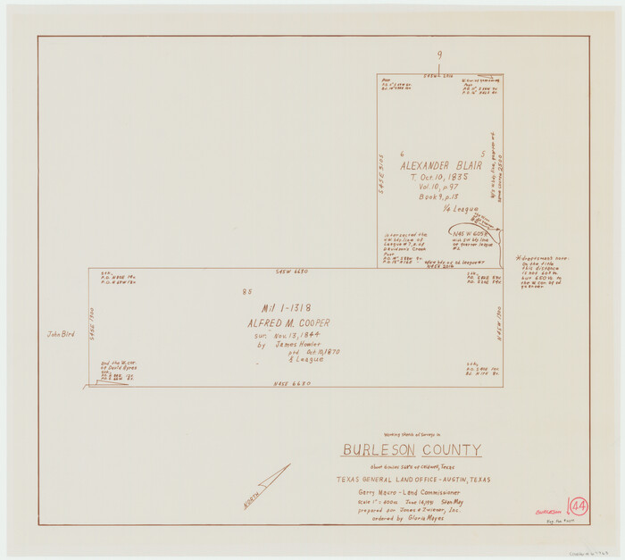 67763, Burleson County Working Sketch 44, General Map Collection