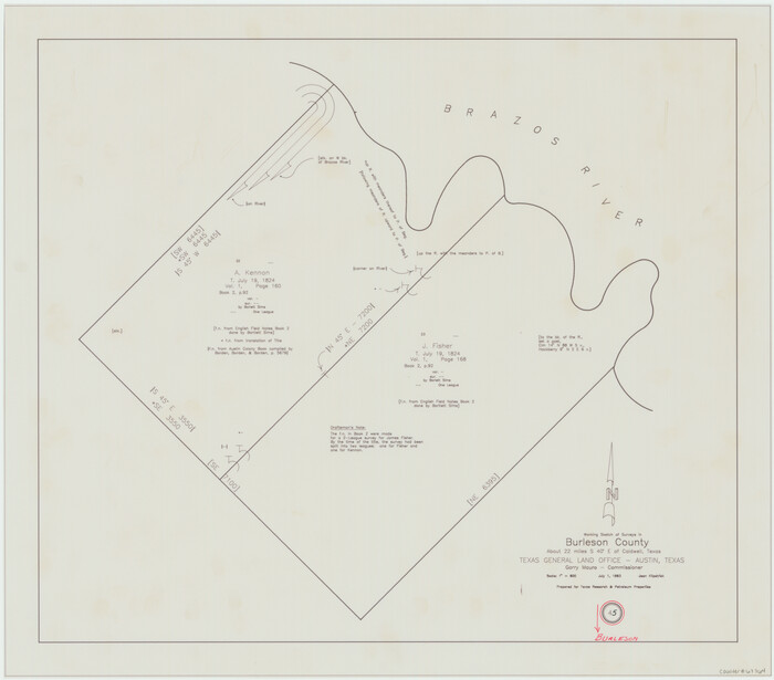 67764, Burleson County Working Sketch 45, General Map Collection