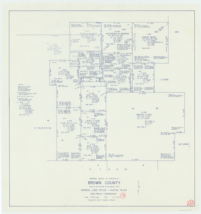 67777, Brown County Working Sketch 12, General Map Collection