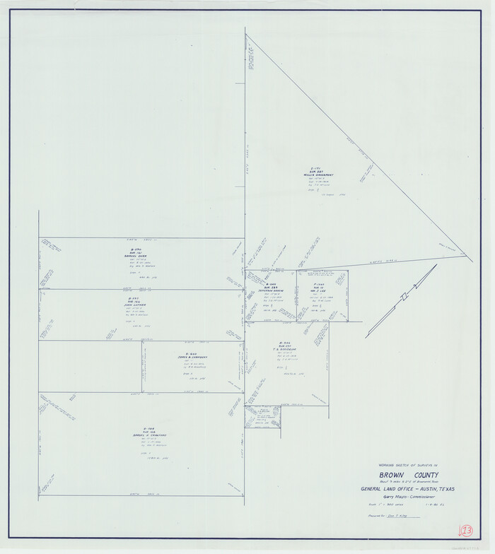 67778, Brown County Working Sketch 13, General Map Collection