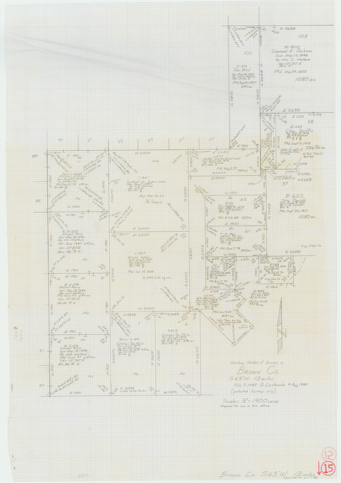 67780, Brown County Working Sketch 15, General Map Collection