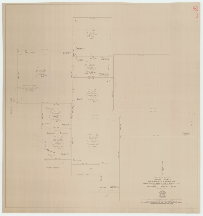 67784, Brown County Working Sketch 19, General Map Collection