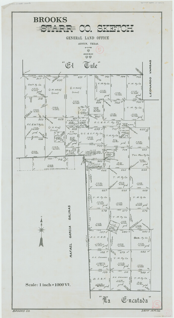67789, Brooks County Working Sketch 5, General Map Collection