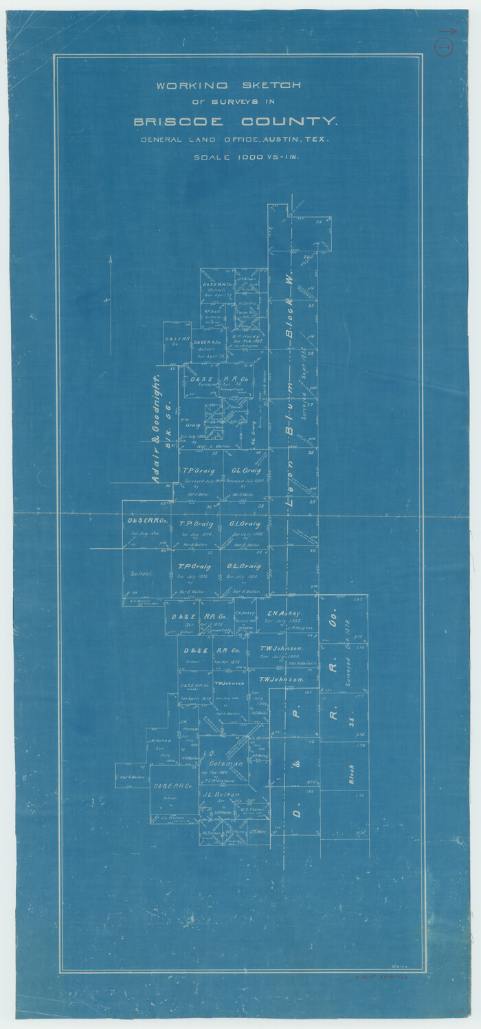 67804, Briscoe County Working Sketch 1, General Map Collection