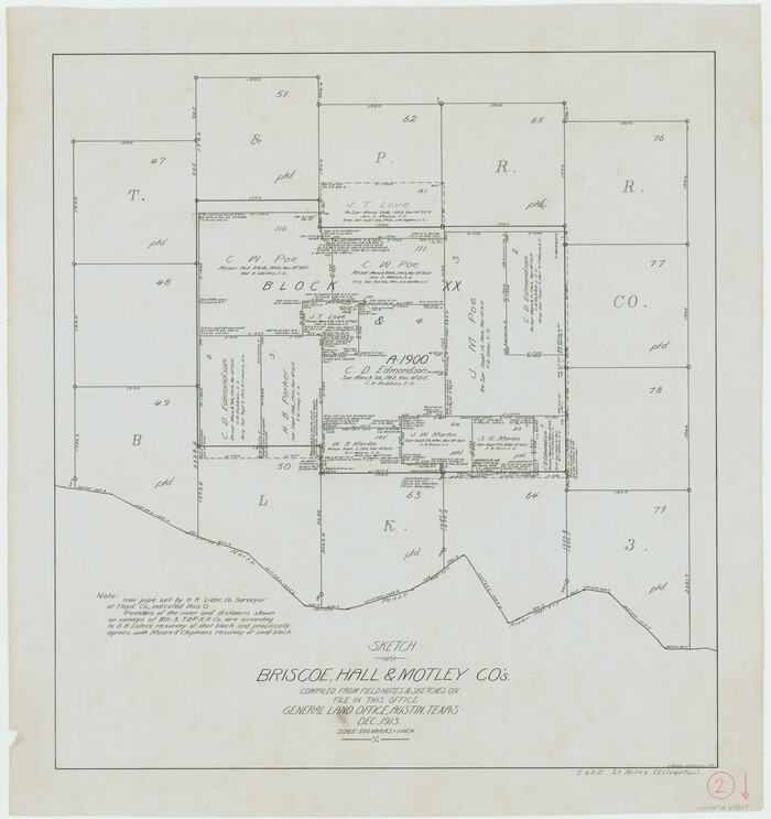 67805, Briscoe County Working Sketch 2, General Map Collection