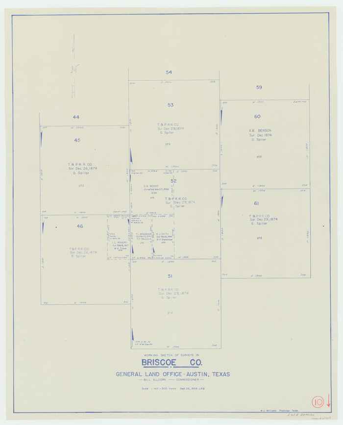 67813, Briscoe County Working Sketch 10, General Map Collection
