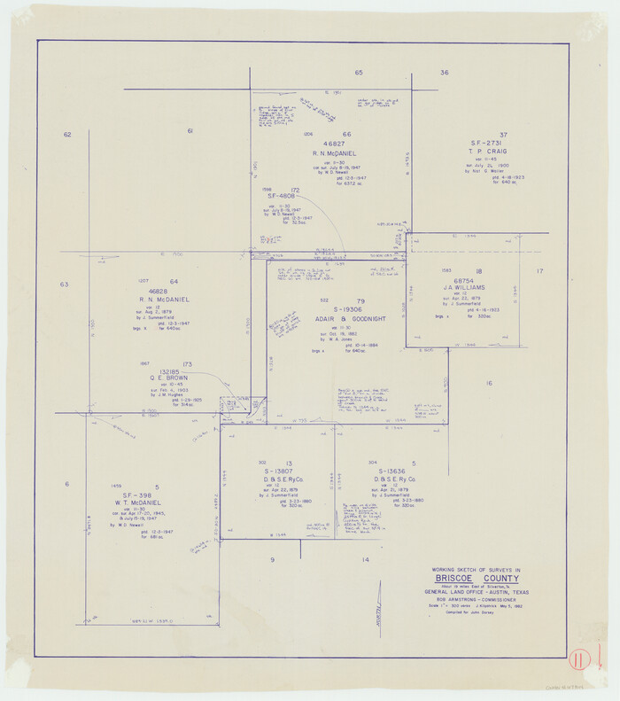 67814, Briscoe County Working Sketch 11, General Map Collection