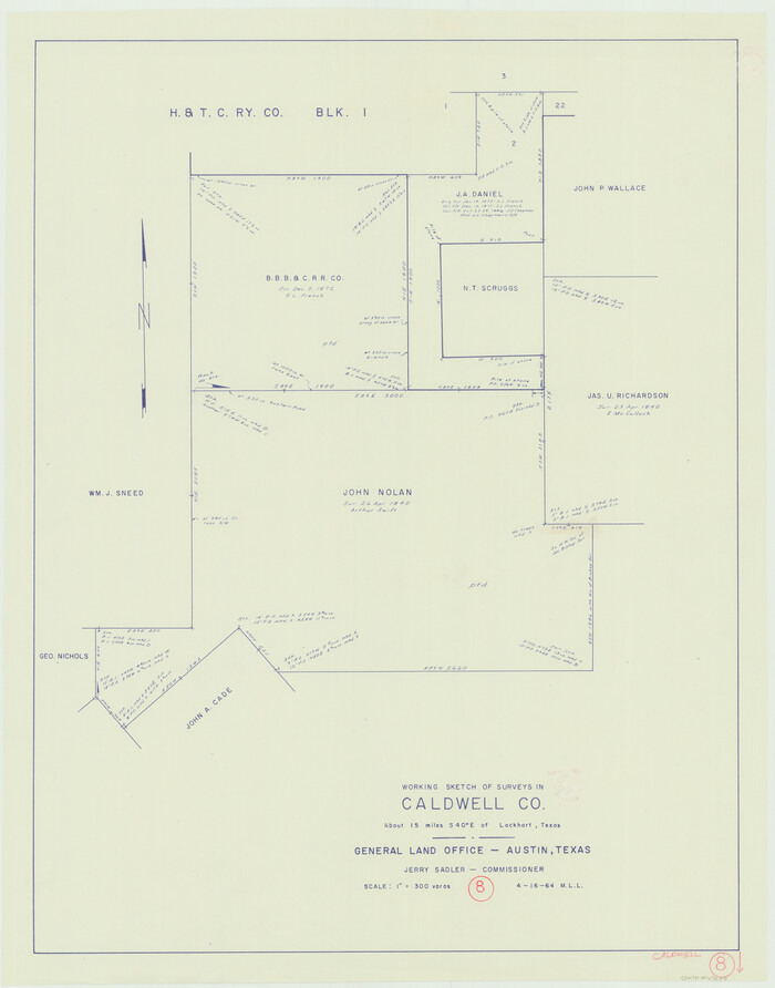 67838, Caldwell County Working Sketch 8, General Map Collection
