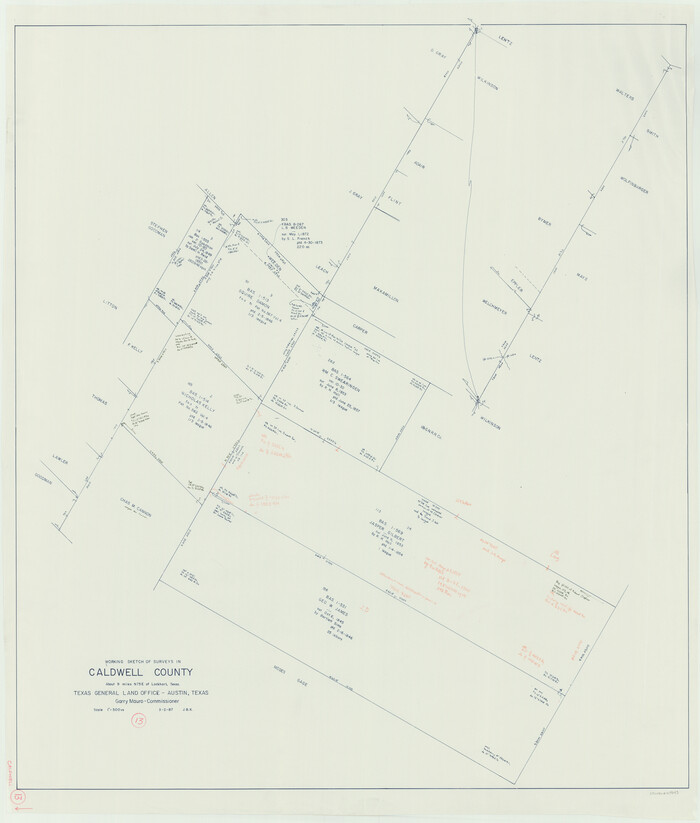 67843, Caldwell County Working Sketch 13, General Map Collection