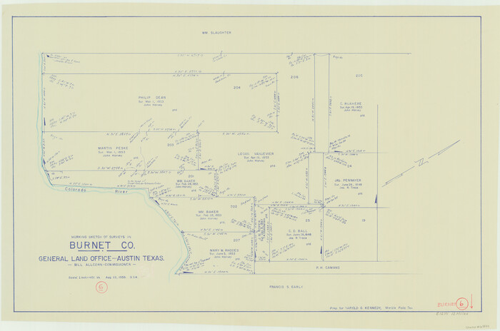 67849, Burnet County Working Sketch 6, General Map Collection