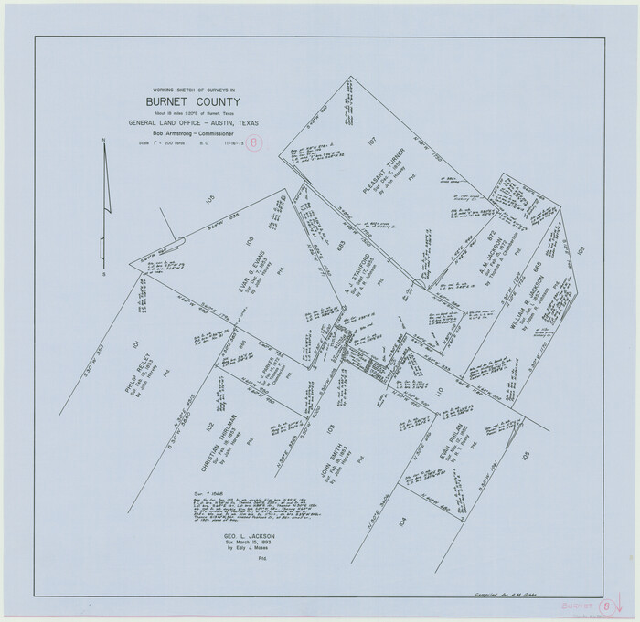 67851, Burnet County Working Sketch 8, General Map Collection