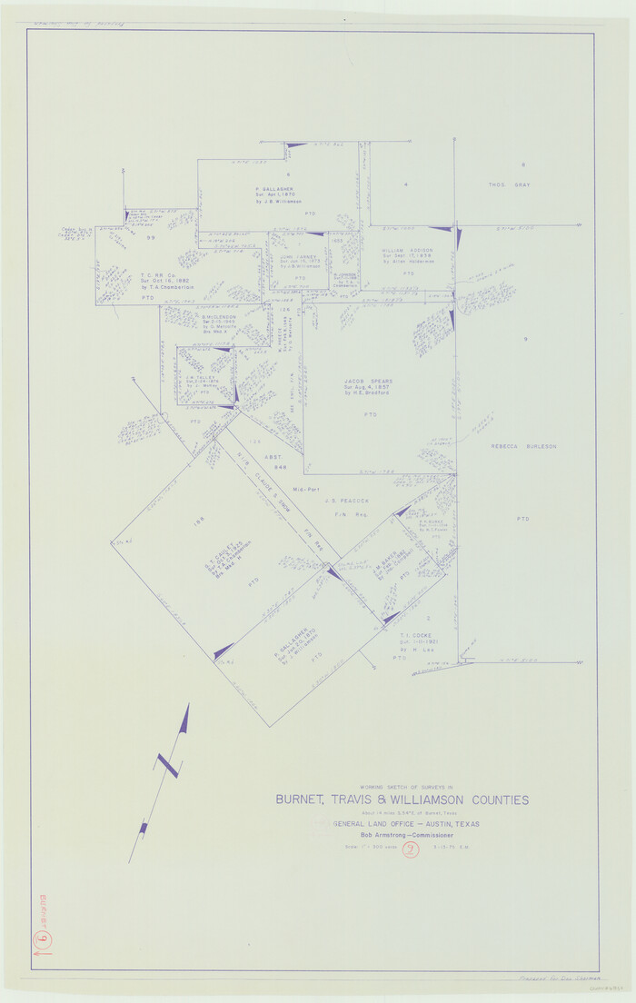 67852, Burnet County Working Sketch 9, General Map Collection