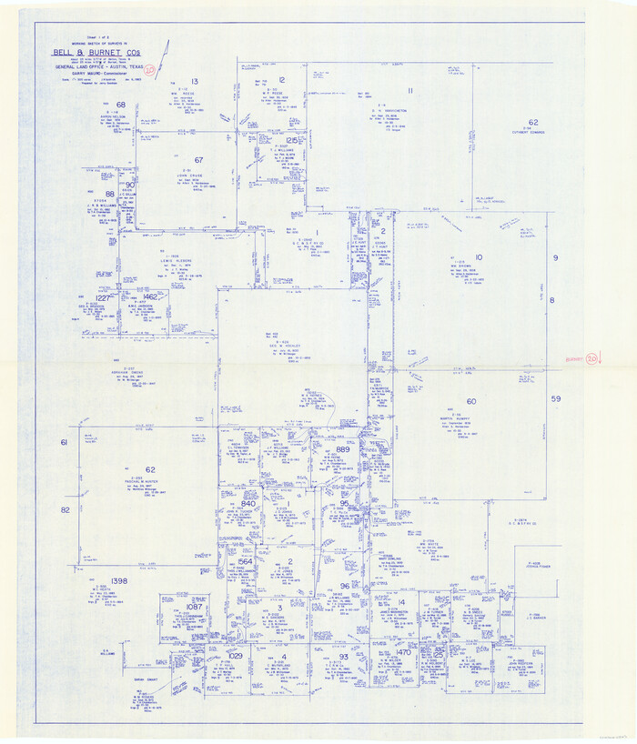 67863, Burnet County Working Sketch 20, General Map Collection