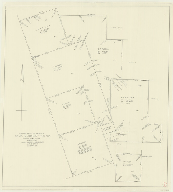67877, Camp County Working Sketch 1, General Map Collection