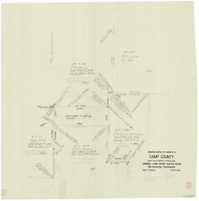 67878, Camp County Working Sketch 2, General Map Collection