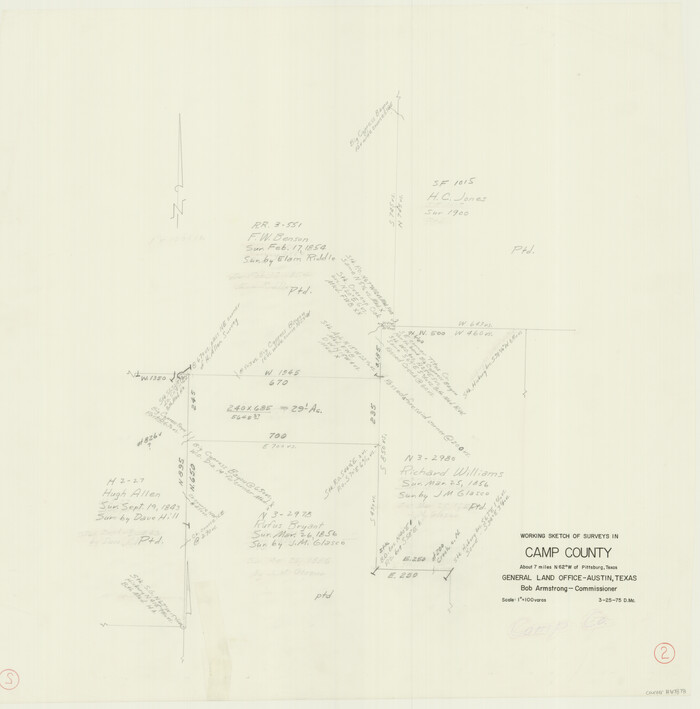 67878, Camp County Working Sketch 2, General Map Collection