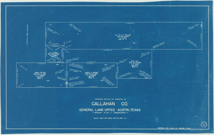 67886, Callahan County Working Sketch 4, General Map Collection