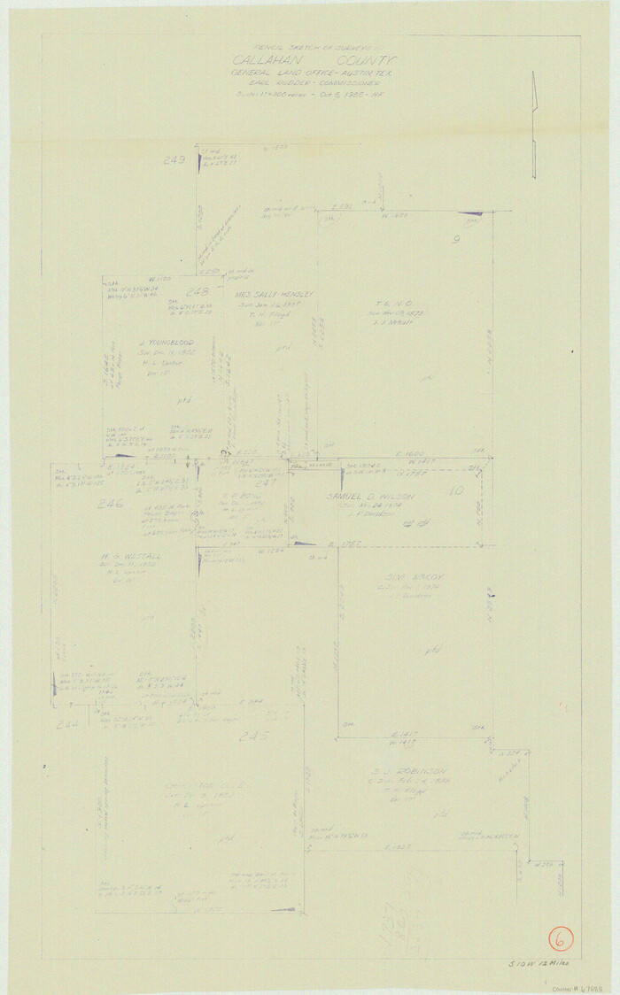 67888, Callahan County Working Sketch 6, General Map Collection