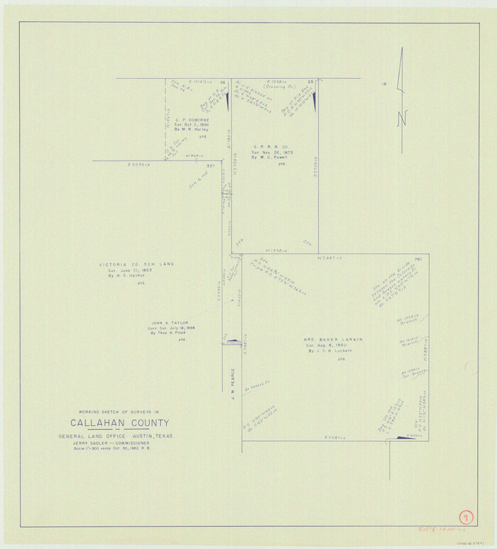 67891, Callahan County Working Sketch 9, General Map Collection