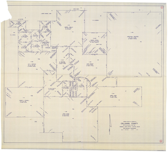 67893, Callahan County Working Sketch 11, General Map Collection
