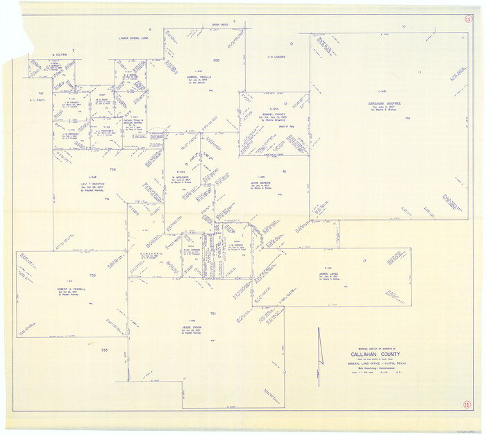 67893, Callahan County Working Sketch 11, General Map Collection