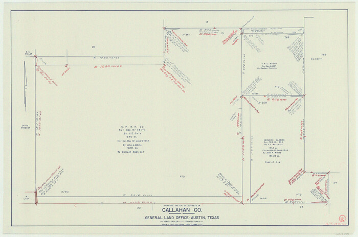 67894, Callahan County Working Sketch 12, General Map Collection